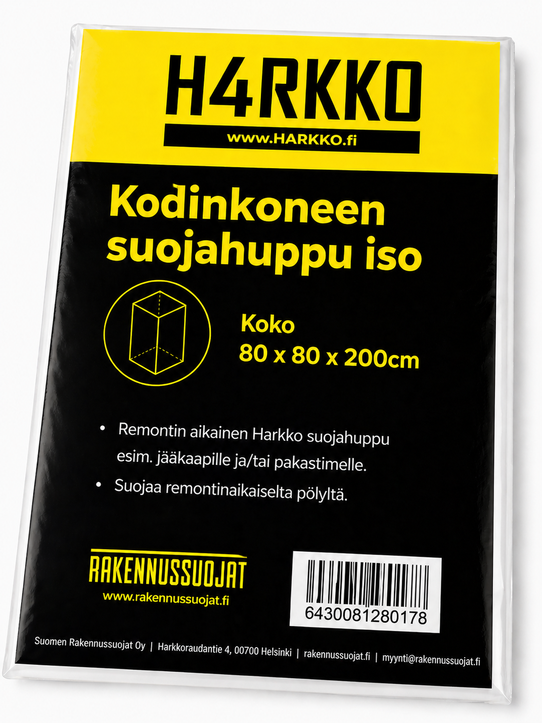 H4RKKO Kodinkoneen suojahuppu iso 80x80x200cm