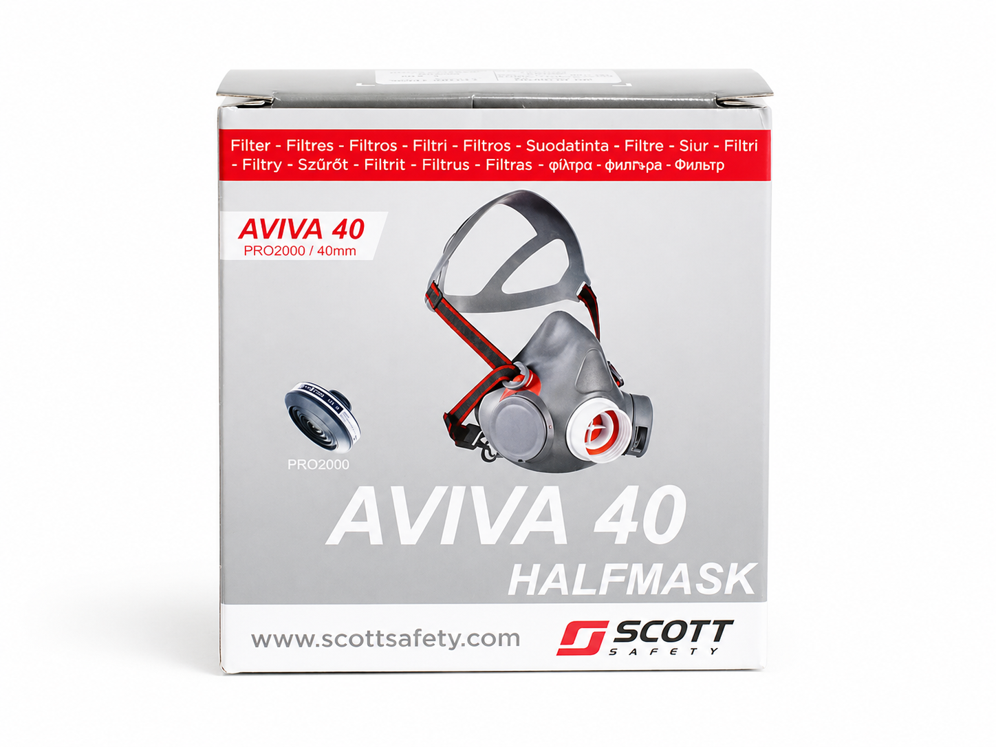 3M HF-300 / Scott Aviva 40 puolimaski koko M - Image 2